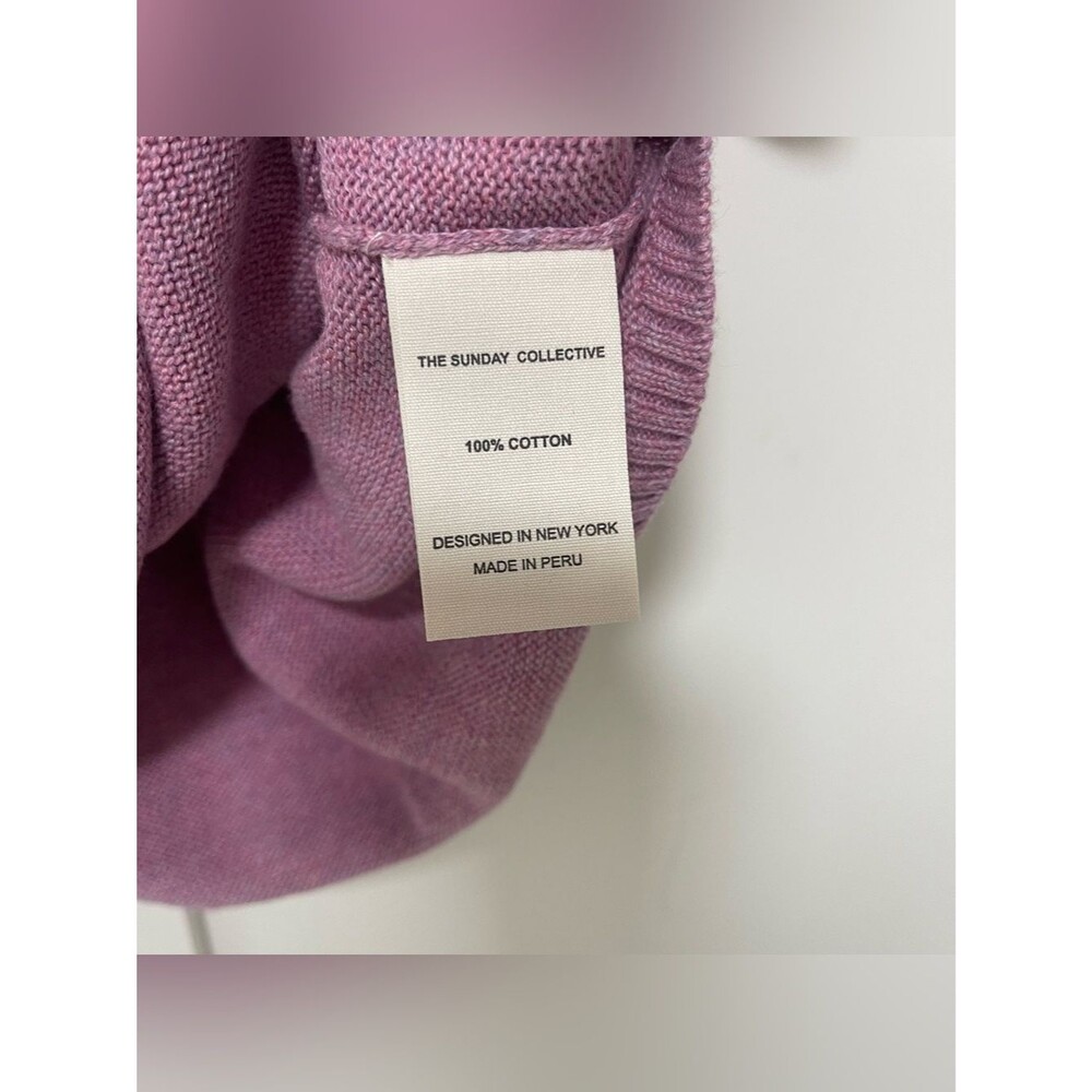 The Sunday Collective Knit Top Girls Lavender Purple Organic Cotton Peplum NWT - Picture 5 of 8